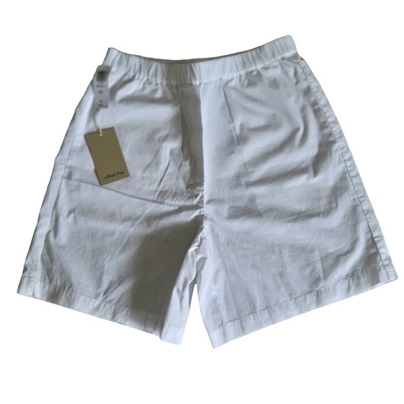 NWT Aritzia WILFRED FREE Breeze White 7" Cotton Shorts S - Picture 1 of 4